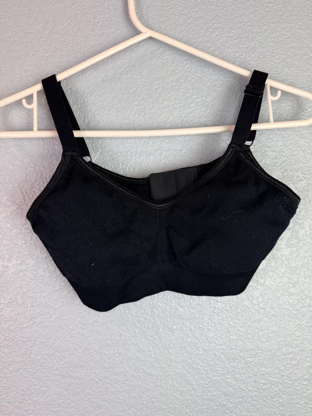 Amoena Bra Womens Small Black Eliza SB Mastectomy Wireless Full Coverage